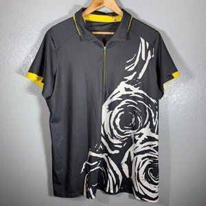 NEW Women's Lopez Golf Polo Grey Floral Yellow